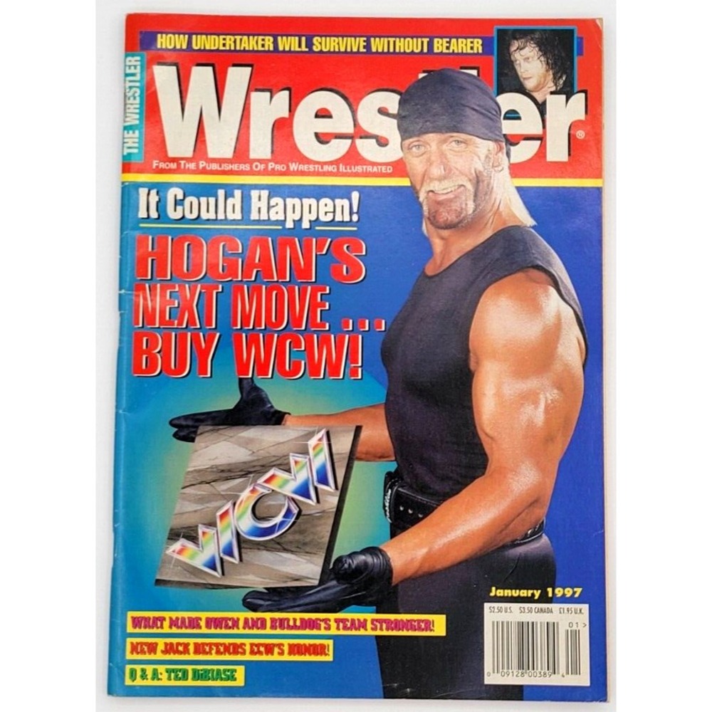 THE WRESTLER JAN 1997 - HOLLYWOOD HULK HOGAN / THE UNDERTAKER / TED DIBIASE